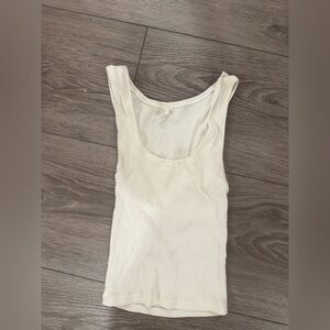 SKIMS White Ribbed Tank Top